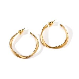 Gold Plated Valencia Twisted Hoops
